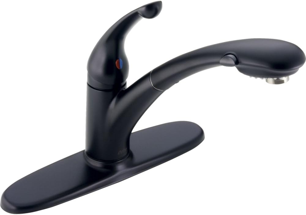 Faucet Signature Pull Out Kitchen Faucet, Black Kitchen Sink Faucet, Kitchen Faucet with Pull Out Sprayer, Matte