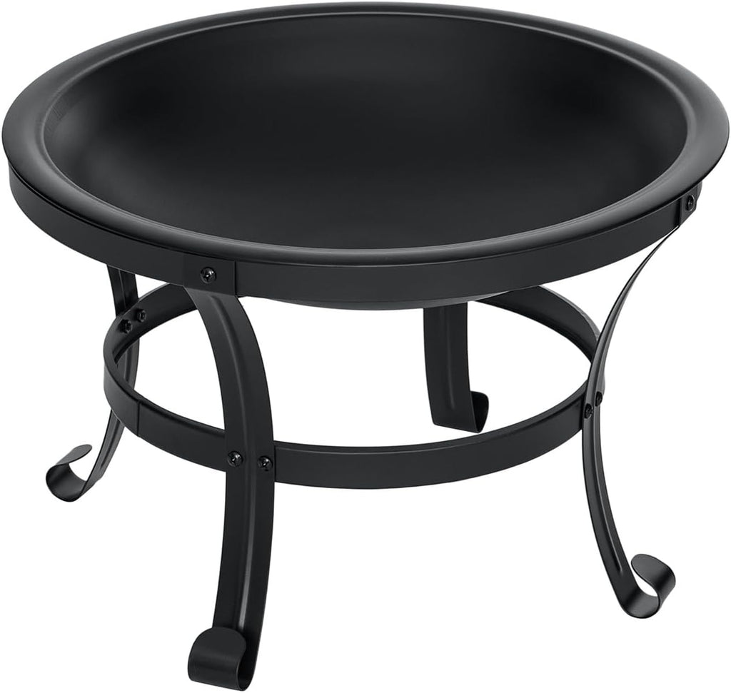 22 inch Fire Pit for Outside Outdoor Wood Burning Small Bonfire Pit Steel Firepit Bowl for Patio Camping Backyard