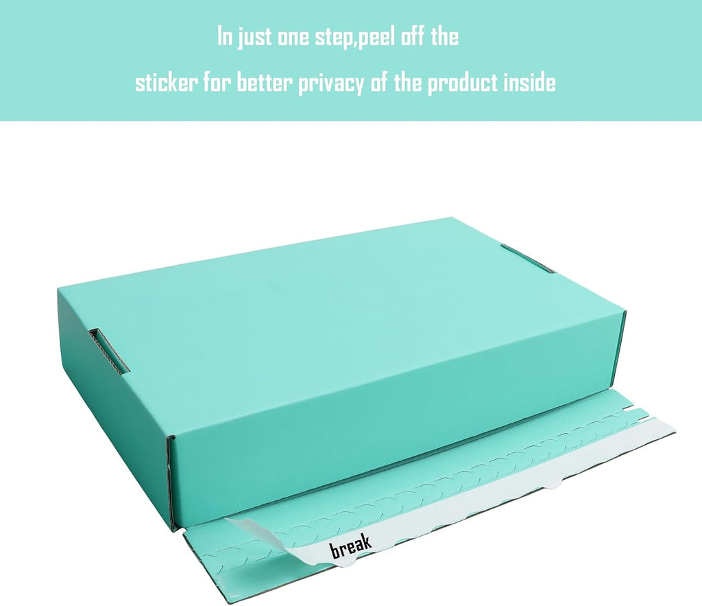 Green Mailer Self-adhesive Shipping Box L10xW8xH2.8Inch Gift Packaging Box