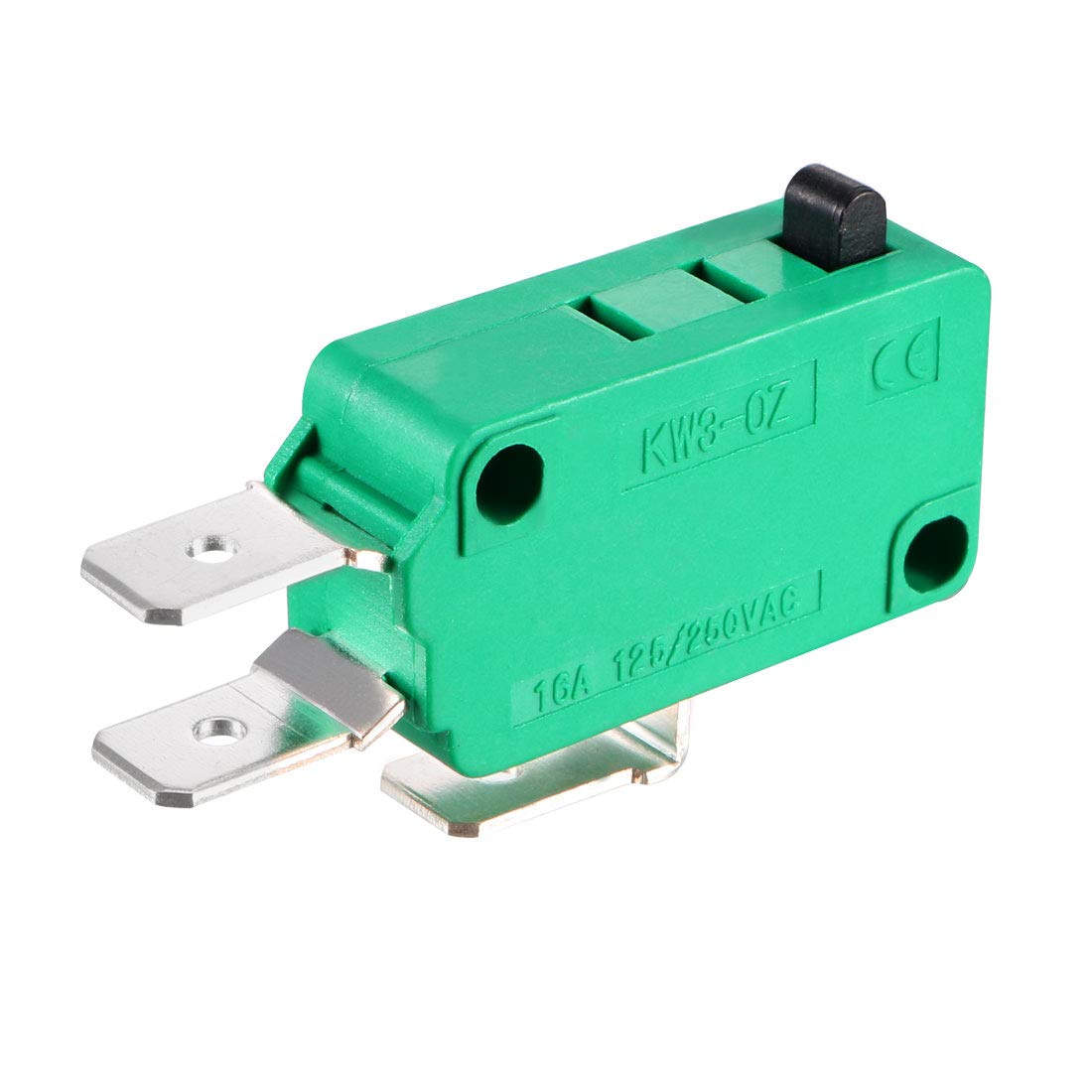 uxcell 2PCS KW3-OZ 16A 125/250VAC SPDT NO NC Push Button Action Type Micro Limit Switches