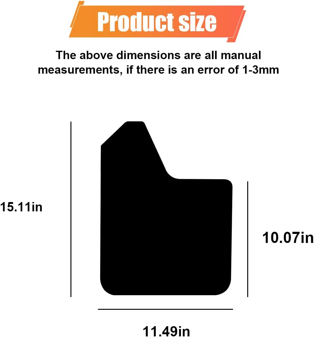 4PCS Universal Car Mud Flaps, Bendable Splash Guards with Fastener Rivet Clips, Flexible Truck Front & Rear Mudguard