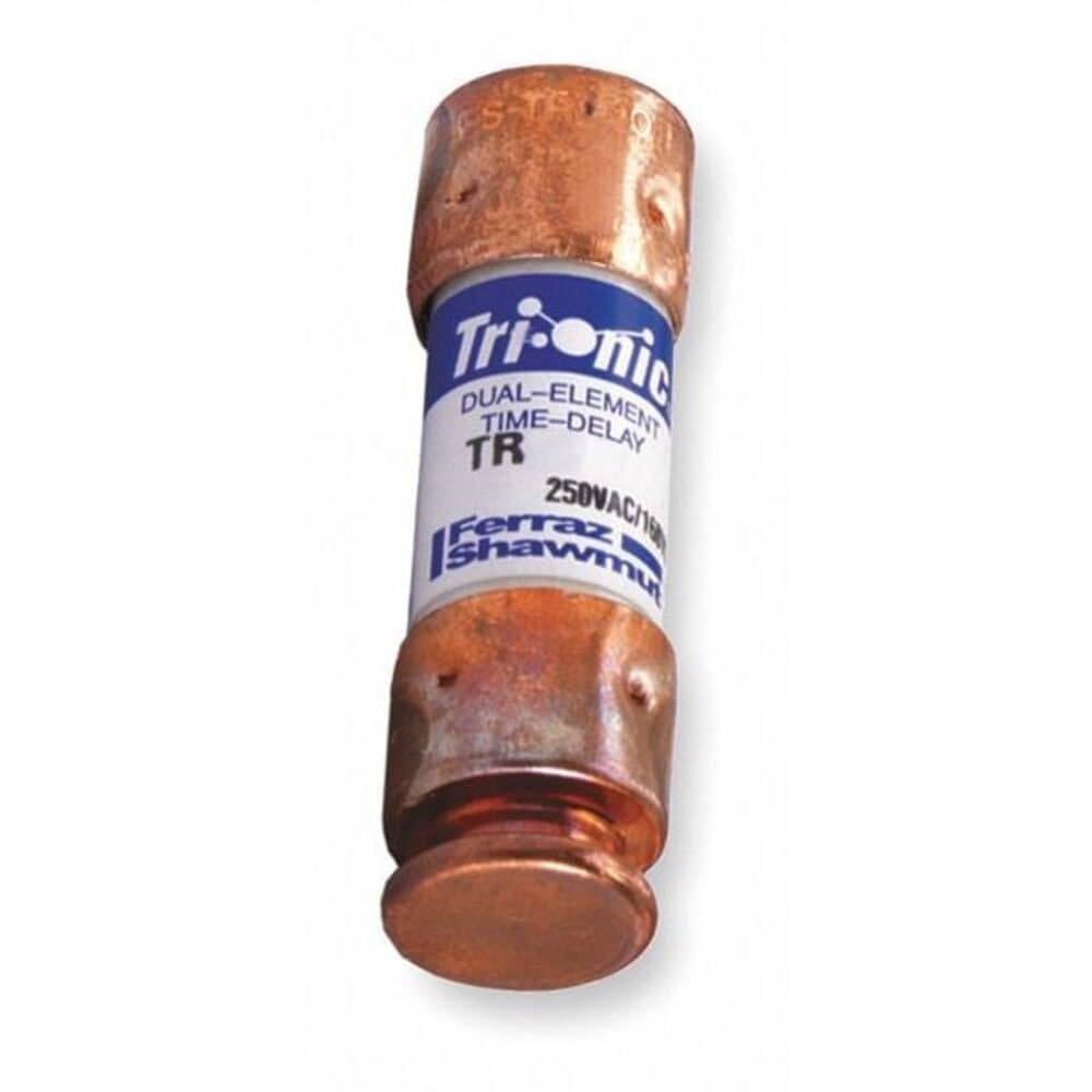 Mersen TR-R Tri-Onic Time-Delay/Class RK5 Fuse, 250VAC/160VDC, 200kA AC/20kA DC, 20 Ampere, 9/16" Diameter x 2" Length