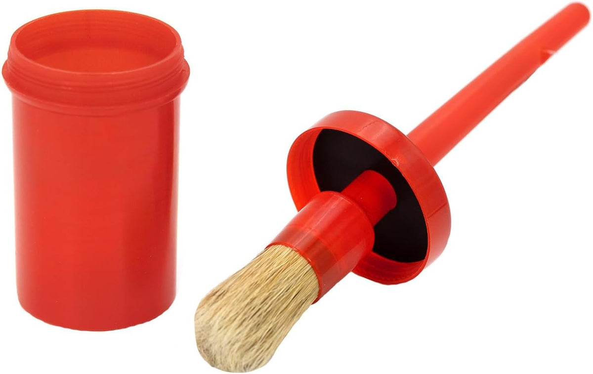 8" Horse Hoof Dressing Brush with Screw-On Container | Red | 1 Pack