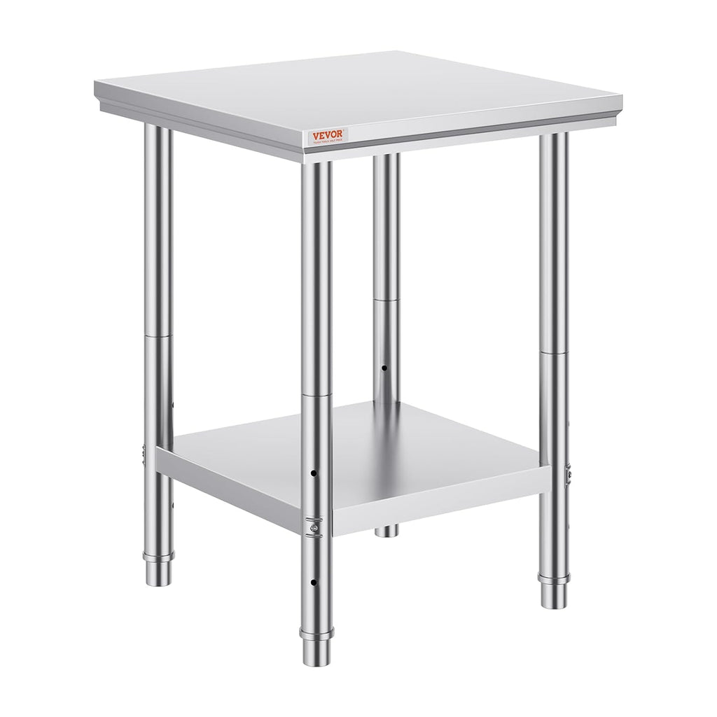 Stainless Steel 24 x 24 x 32 Inch Commercial Kitchen Prep Work Table
