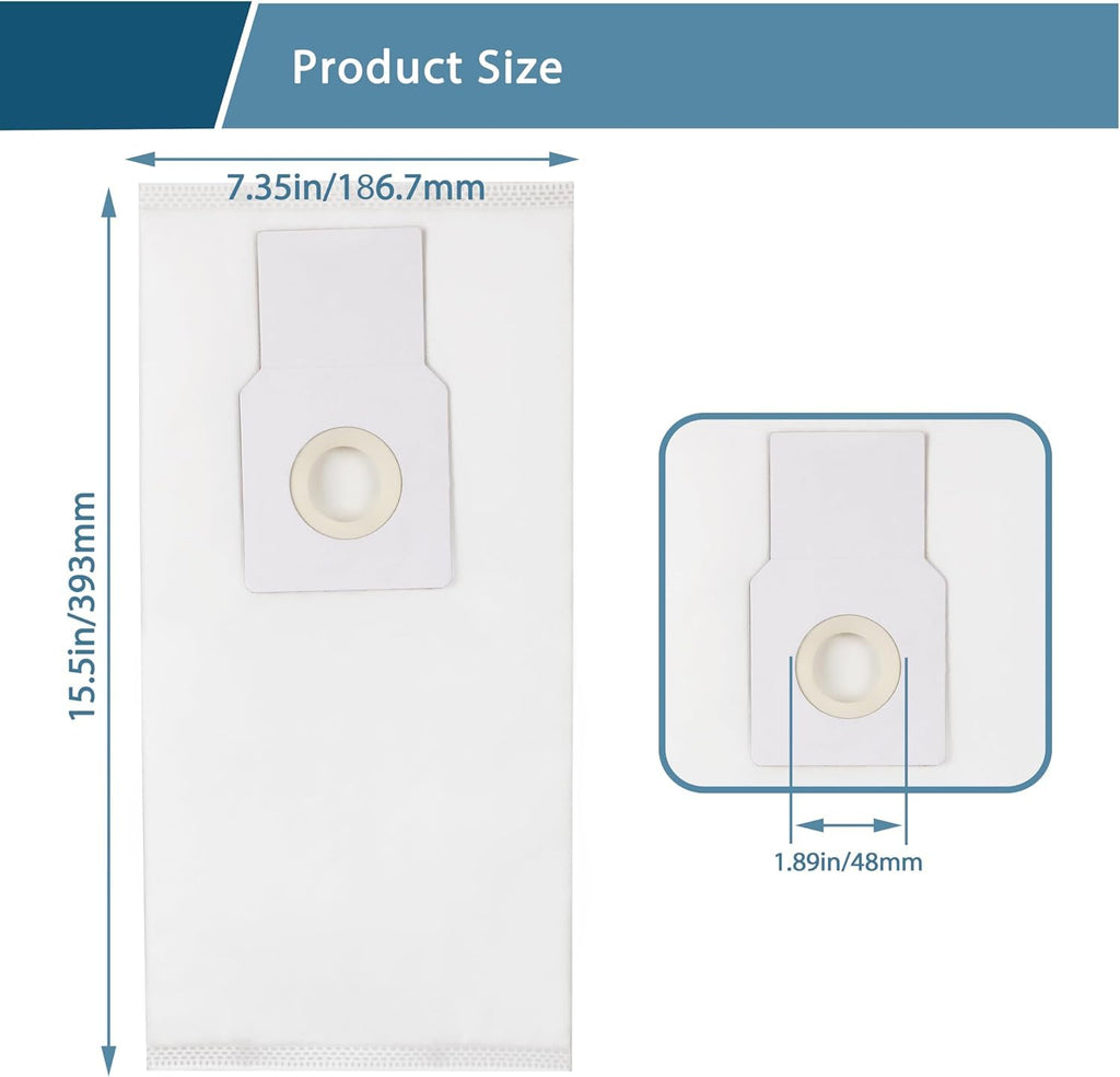 Style O HEPA Cloth Vacuum Bags for Kenmore Progressive, 6-Pack White
