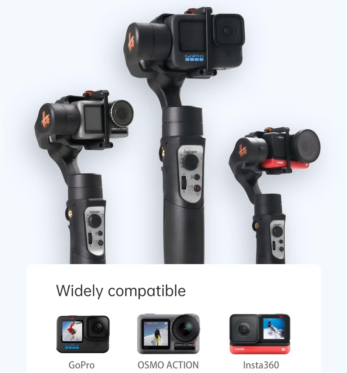 iSteady Pro 4 Action Camera Gimbal 3-Axis Splashproof Stabilizer for GoPro Hero 13/12/11/10/9/8/7/6/5/4/3,DJI OSMO