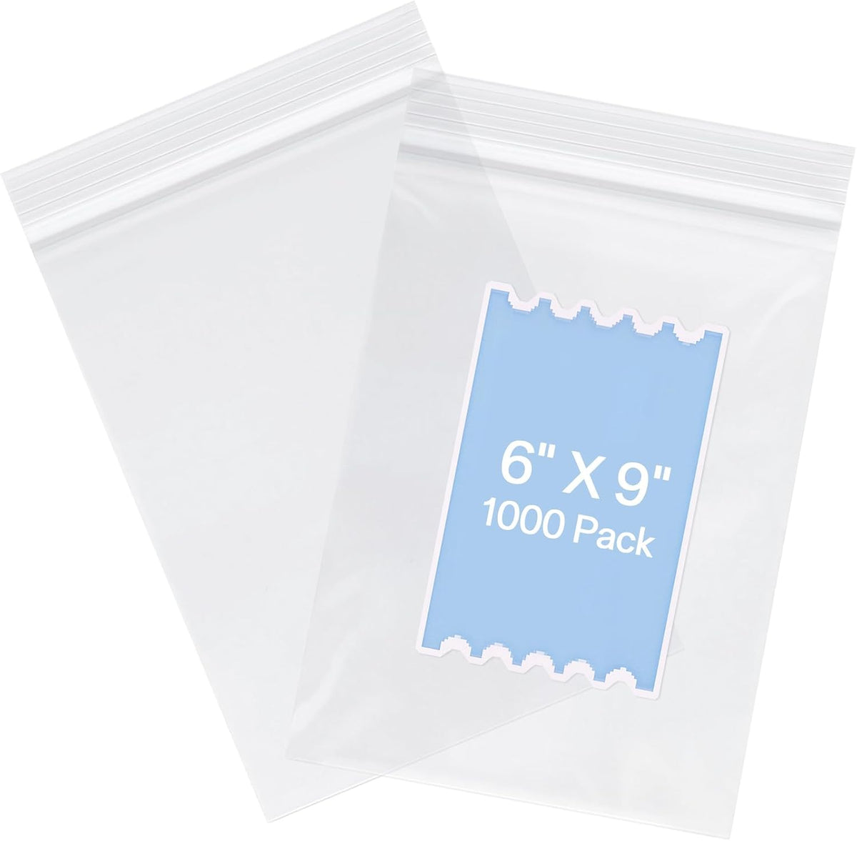6 X 9 Inch (1000 Pcs) Clear Plastic Reclosable Zipper Poly Bags