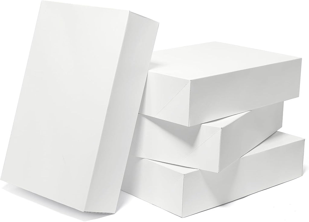 16 Pack Large Gift Boxes with Lids 17x11x4 Extra Deep Shirt Boxes