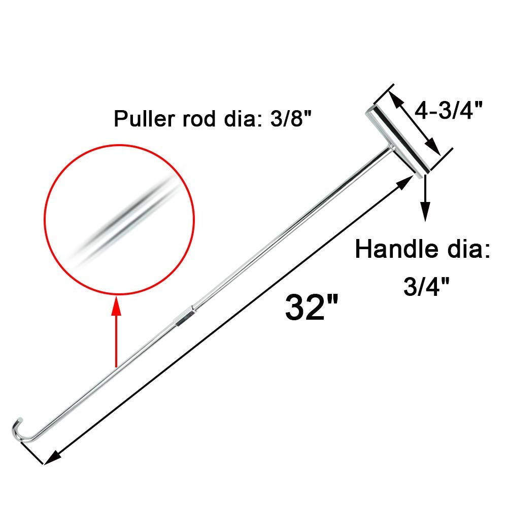 5th Wheel Pin Puller 32" Solid Steel with Chrome Plating Heavy Duty - 2pack
