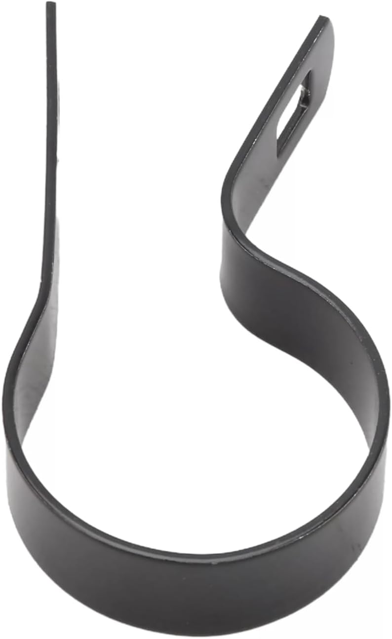 Black Coated Chain Link Tension Band, Durable Steel Chain Link Fence Hardware, Rust-Resistant, Easy Install, Includes