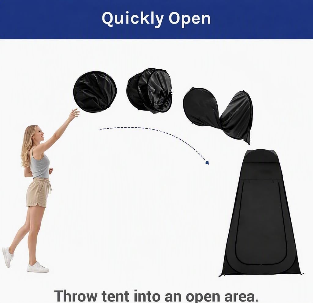 Pop-Up Privacy Tent Shower Tent Camping Portable Toilet Outdoor Camp Bathroom Changing Dressing Room Instant Privacy