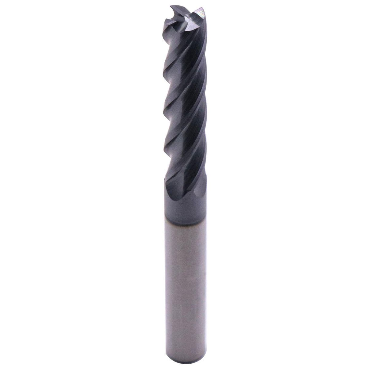 3/8" 4 Flute Solid Carbide Long Square End Mill, 4" OAL, AlTiN Coated