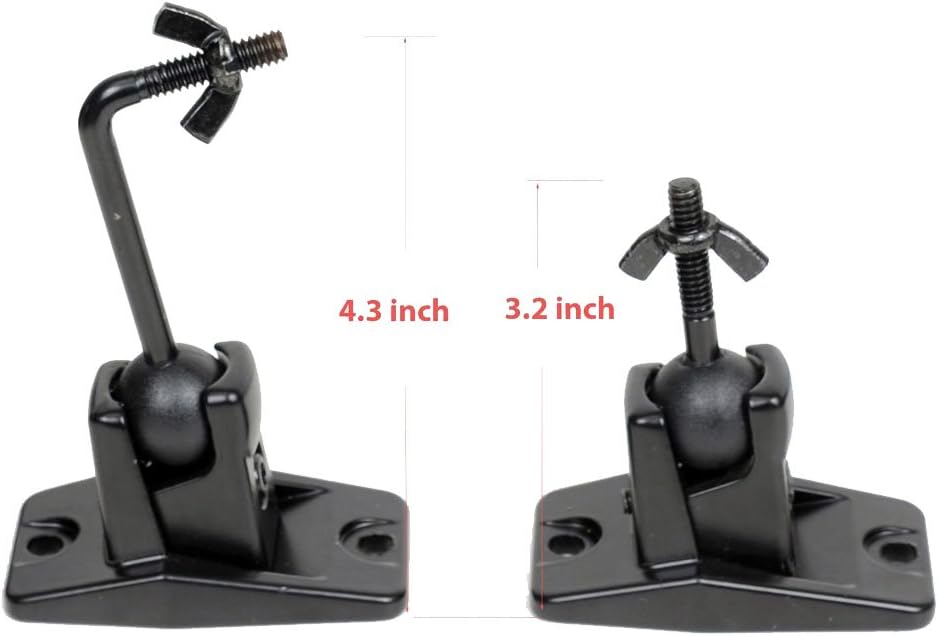 5 Black Universal Satellite and Audio Speaker Mount Bracket for Wall or Ceiling MS40B5 WM6
