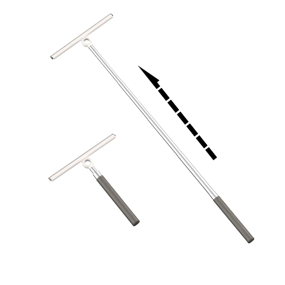 2-in-1 Shower Squeegee for Glass Doors with Telescopic Handle