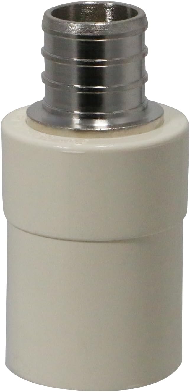 2 Pack XFITTING 3/4 in Pex x 3/4 in CPVC Coupling, Brass Pex B Crimp