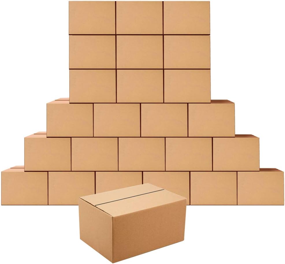 Shipping Boxes 10 x 7 x 5 inches Corrugated Cardboard Boxes for Shipping Package, 25 Pack
