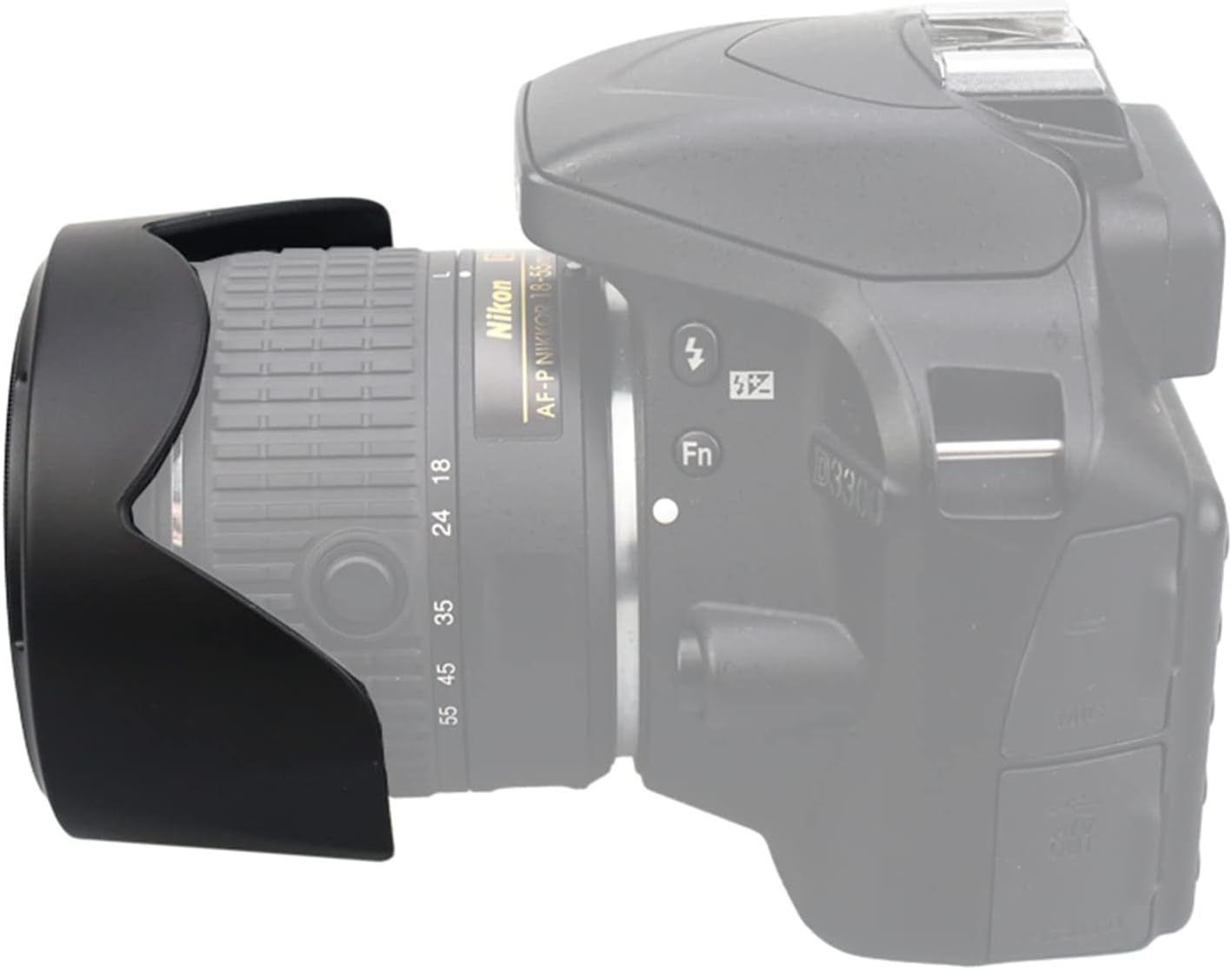 Dedicated Bayonet Reversible Lens Hood Shade for Nikon AF-P DX Nikkor 18-55mm F3.5-5.6G VR & AF-P DX Nikkor 18-55mm