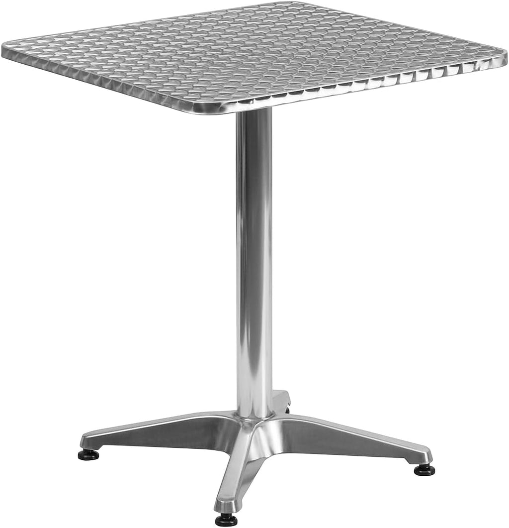 23.5 in Aluminum Indoor/Outdoor Square Table with Base