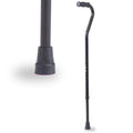Tall Steel Bariatric Offset Handle Cane, Adjusts 37–48", 500 lbs. Capacity — for Men & Women with Foot & Leg