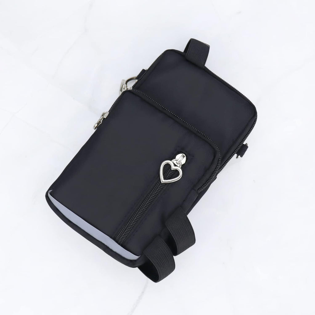 Waterproof Three Pockets Wheelchair Front/Side Frame Pouch with Reflective Strip Easy-to-use Button for Small
