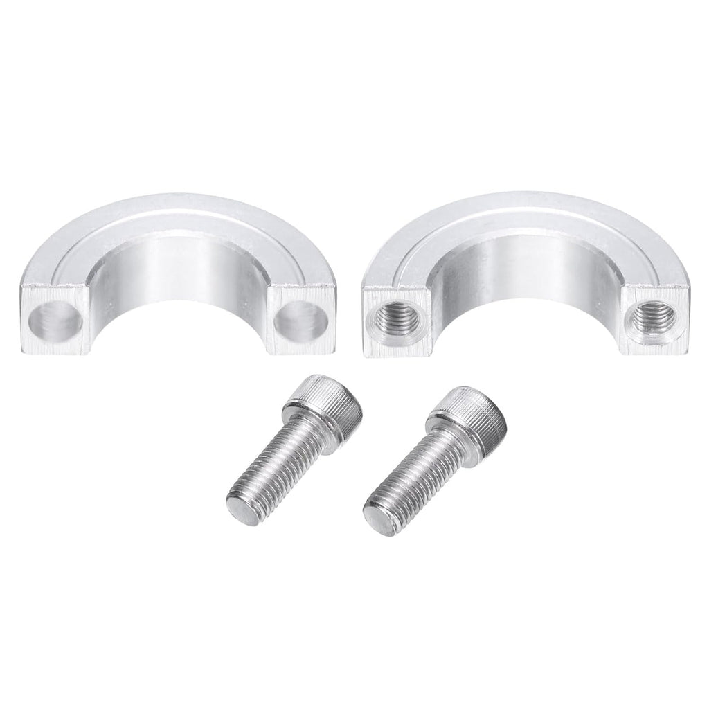 uxcell Double Split Clamp-On Shaft Collar for 1" Shaft, Aluminum Alloy