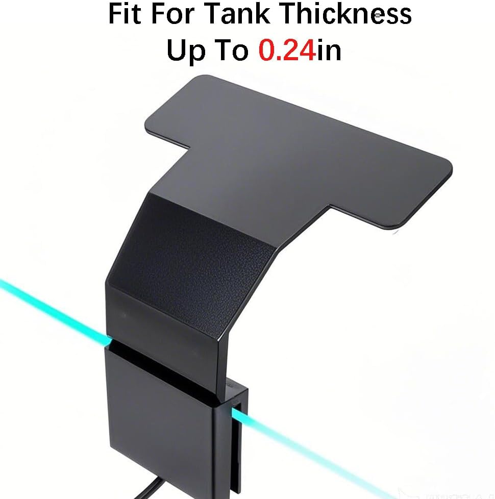 Mini Clip On Fish Tank Light 7W Small Aquarium Light for 1 to 5 Gallon Nano Tanks USB Moving Lamp with White Red Blue