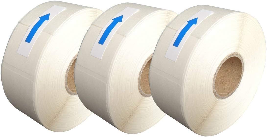 Blank White 1 x 2 Inch Food Rotation Dissolvable Labels 1500 Labels