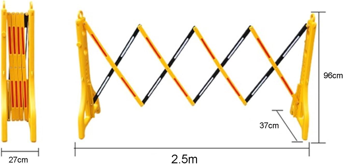Expandable Mobile Barricade, Plastic Water Filled Safety Barricades, 38” Height Expandable Traffic Fence for Hospital