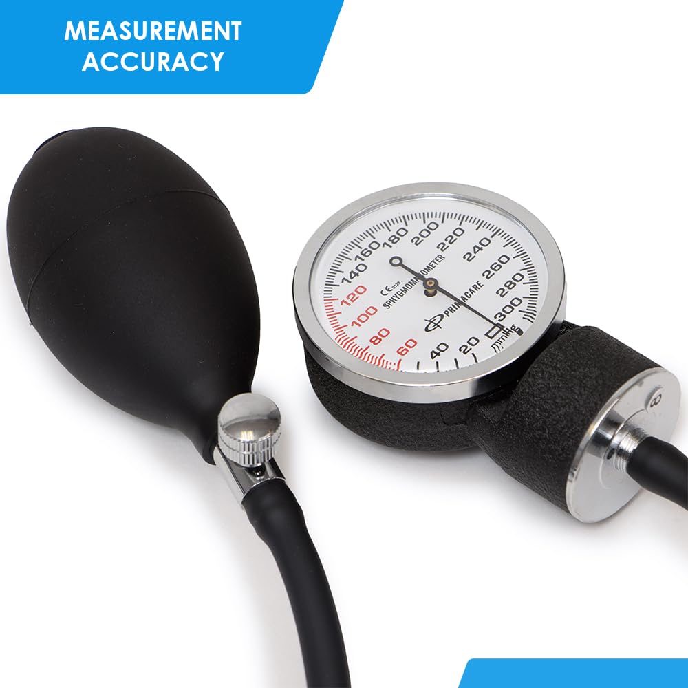DS-9181-BK Professional Aneroid Sphygmomanometer and Sprague Rappaport Stethoscope, Manual Blood Pressure Kit with
