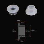 HARFINGTON 10pcs Flanged Sleeve Bearings 6.1mm Bore 8.1mm OD 6mm Length Nylon Bushings for Shaft, White