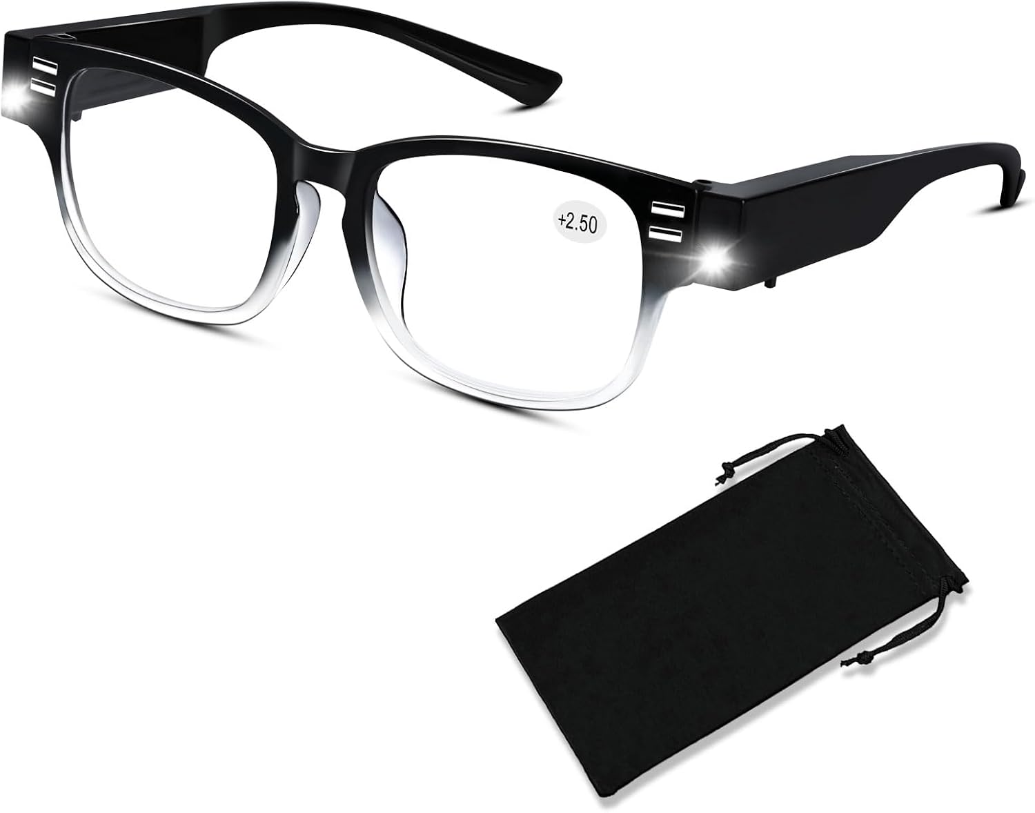 Magnifying Glasses with Light Reading Glasses Bright LED Readers with Lights Built in Glasses with Lights and