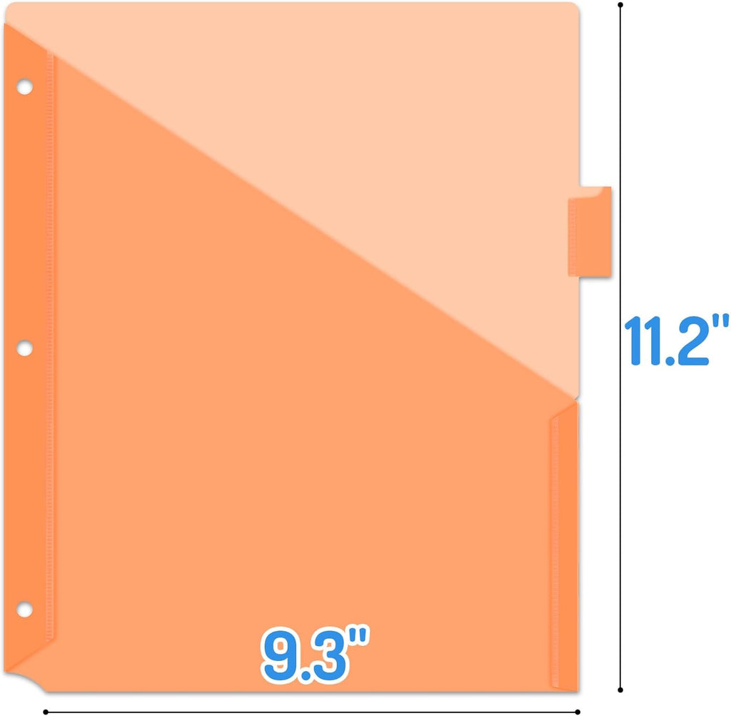 24 Count Binder Dividers with 2 Pocket, 8 tab Dividers for Binder | Dividers for 3 ring Binder Organizer, Binder