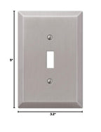 Colester Direct Brushed Satin Nickel Wall Switch Plate Outlet Cover Toggle Rocker GFI (Toggle-Single)