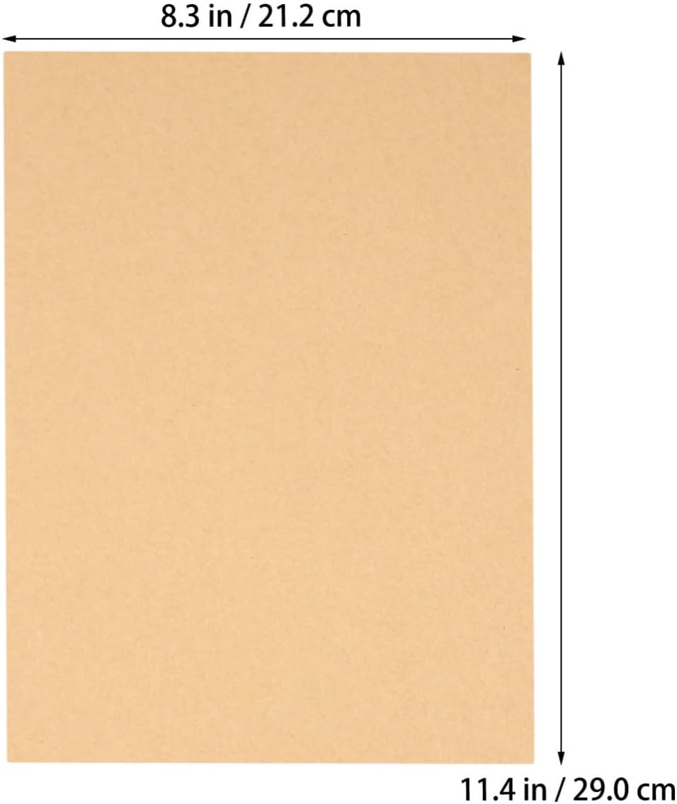 Vintage Kraft Paper Letter Sheets, 100 Sheets A4 Blank Writing