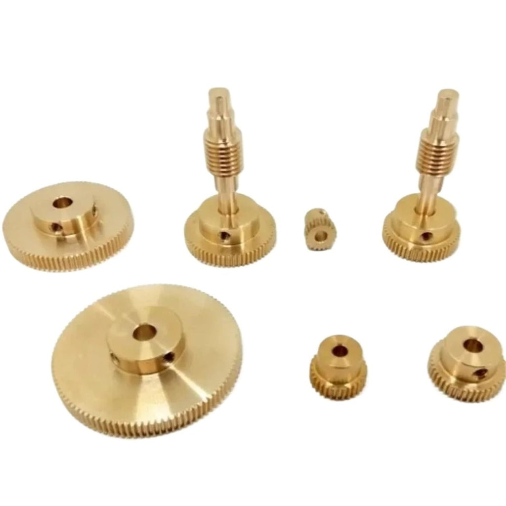 High-Torque 0.5Module Precision Alloy Worm Gear Reducer 1:60 Ratio, Compact Low-Noise Gearbox(1pcs Turbo Rod)