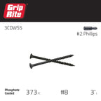 Coarse Thread Drywall Screws - #2 Phillips Bugle Head - Sharp Point - for Attaching Drywall to Wood Studs - Phosphate