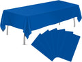 Royal Blue 6 Pack Plastic Table Cloth 54" x 108", Disposable Tablecloths Rectangle Table Cover, Plastic Tablecloths