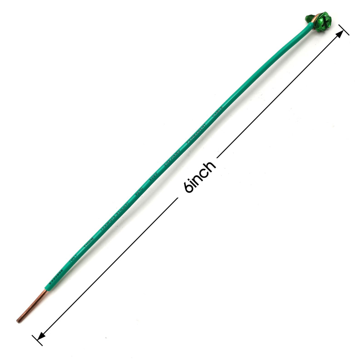 12AWG UL Listed 6 inch Grounding Pigtail Copper Cables Electronic Wire DIY(50 Pack)