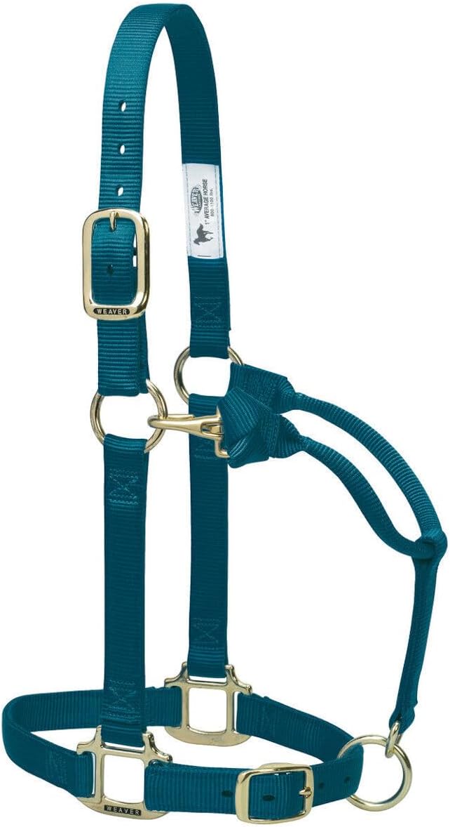 Weaver Leather Original Adjustable Nylon Horse Halter, Average Horse, Burgundy