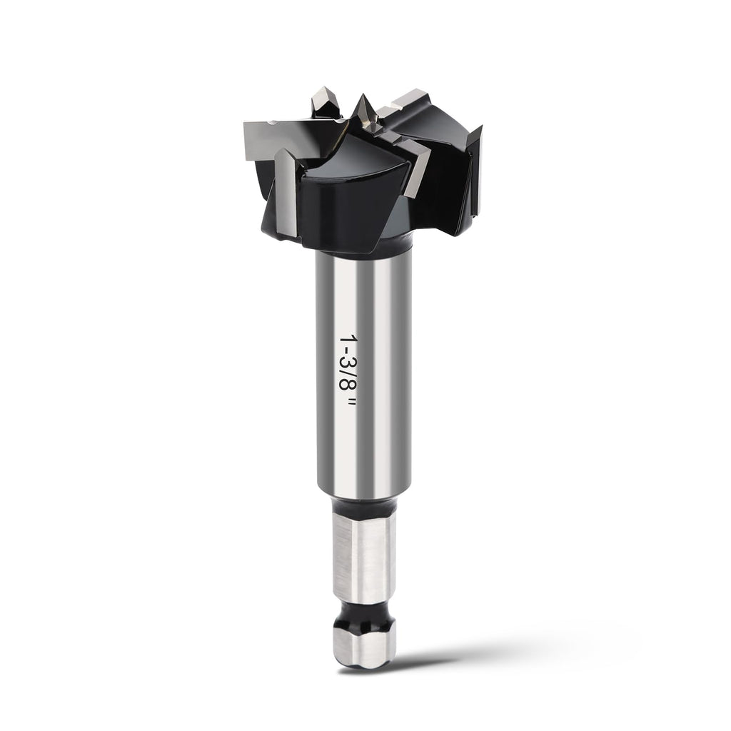 WOBLLMX 1-3/8" Forstner Drill Bit with 1/4" Quick Change Hex Shank