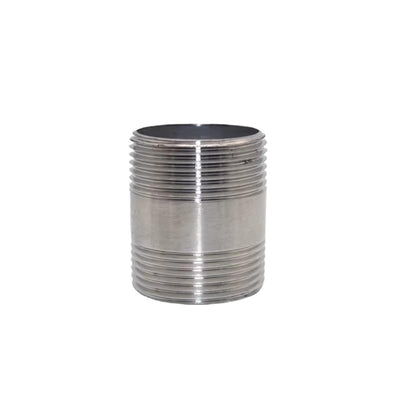Short 1/8" 1/4" 3/8" 1/2" - 4" NPT BSPT Male Round Nipple 304 316 Stainless Steel Connector Pipe Fitting Water Gas Oil 225 PSI
