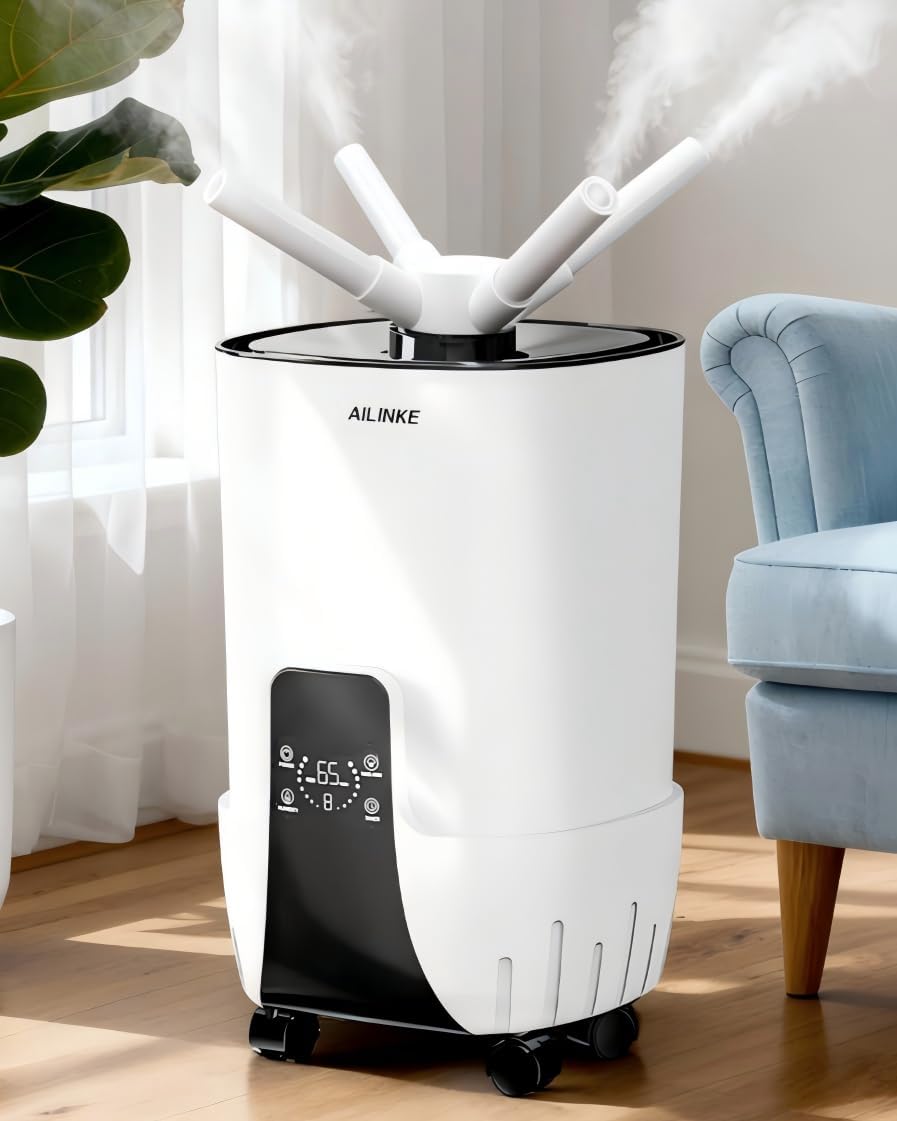 Humidifier large room 16L Whole house Humidifier 2000 sq.ft | 3 Atomizers, Humidity Control, 50 Hours, Ultrasonic