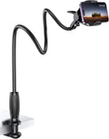 Gooseneck Phone Holder for Bed - [Upgraded Stable Clip] for Desk, Headboard, Bed, Bedside, Table, Flexible Gooseneck