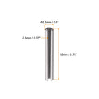 uxcell Slotted Spring Pin - M2.5 x 18mm 304 Stainless Steel Split Spring Roll Dowel Pins Plain Finish 20Pcs