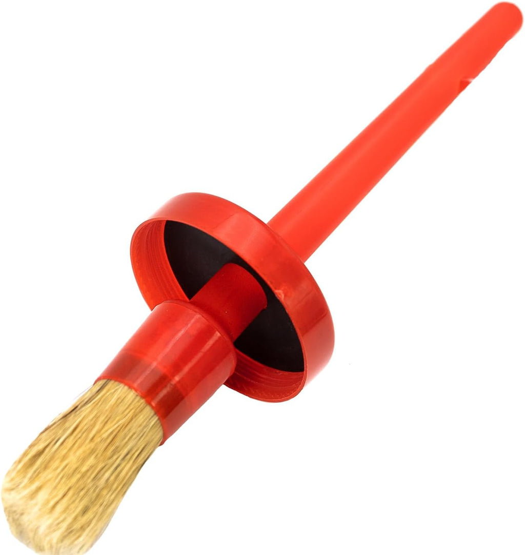8" Horse Hoof Dressing Brush with Screw-On Container | Red | 1 Pack