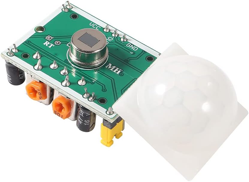 Dorhea 4Pcs HC-SR501 Pir Motion Infrared Human Body Sensor Module Pyroelectric Infrared Motion Detector Module for Raspberry Pi Microcontrollers Projects