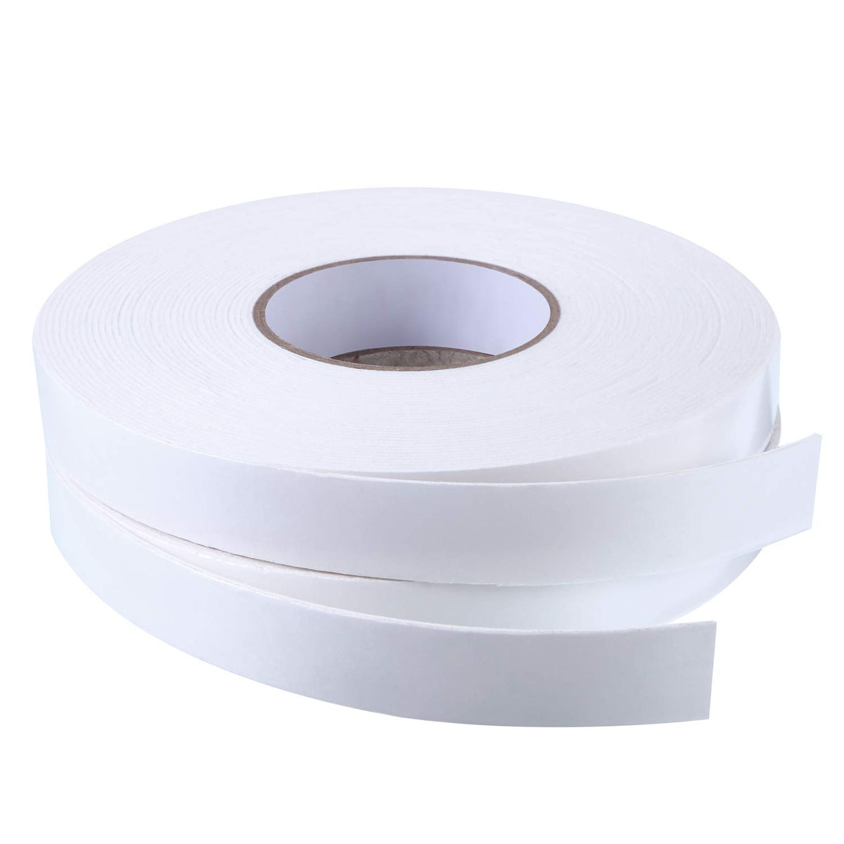 2 Rolls Double Sided Foam Tape for Mounting,1 Inch by 50 Feet,White