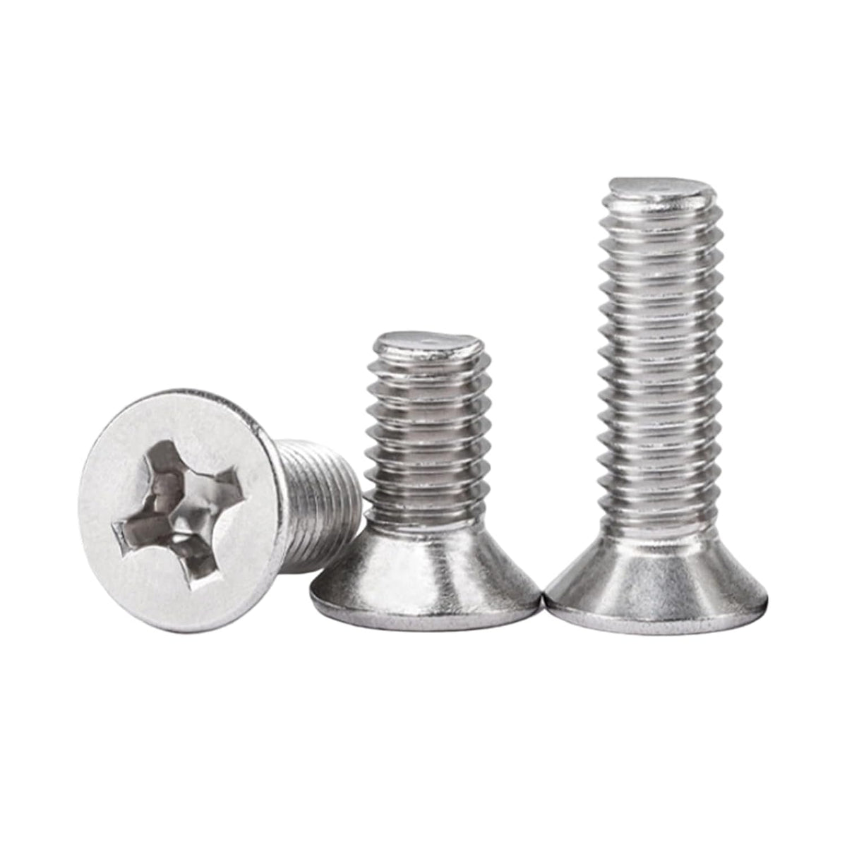 Flat Head Machine Screws, 304 Stainless Steel Screws Phillips Drive, Metal Screws for DIY & Professional Use (#10-32 x 1/4",10)