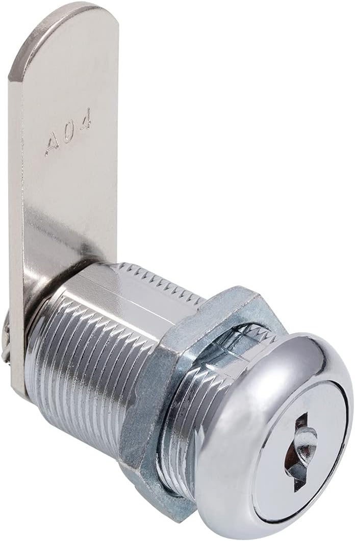 Cabinet Cam Locks Keyed Alike, 1” Cylinder Cam Locks for Tool Box RV Compartment Mailbox Vending Machine Drawer File