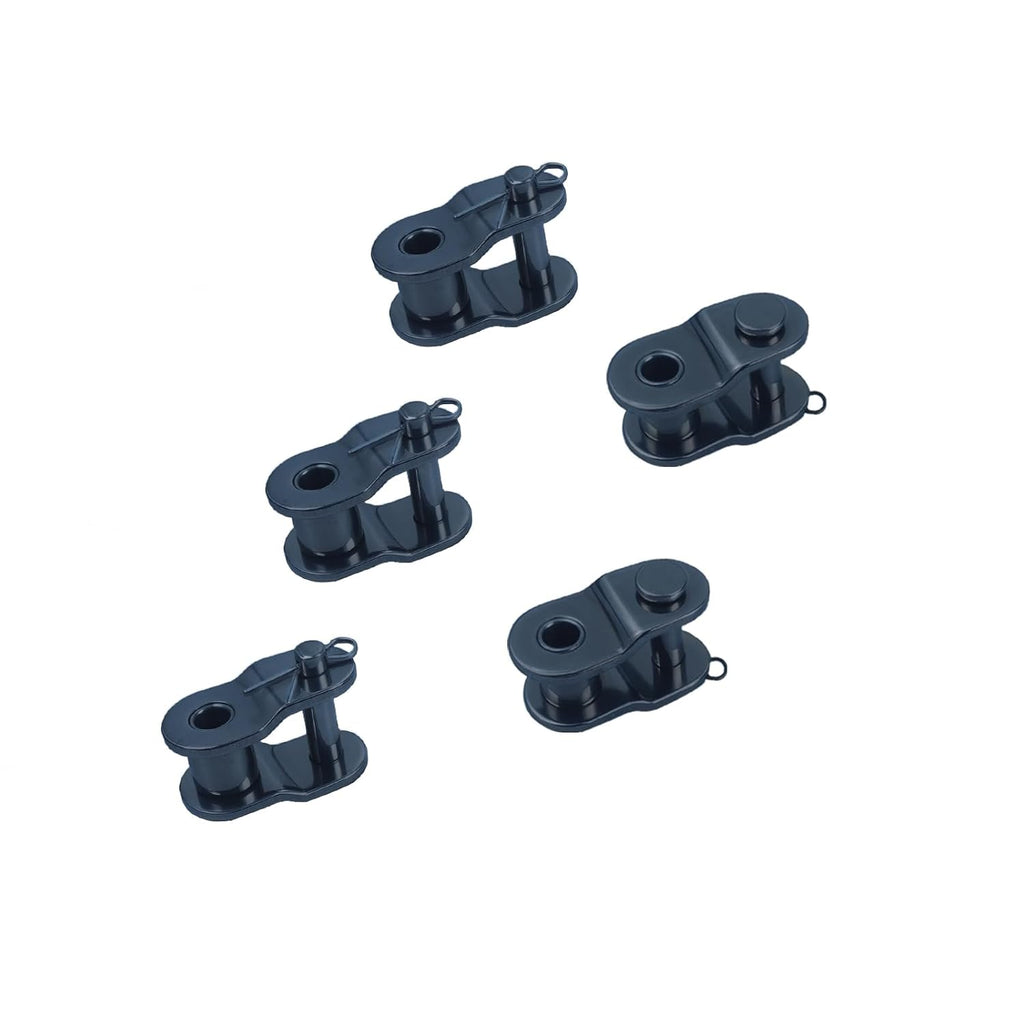 08B Roller Chain Offset Half Link - 1/2" Pitch, ANSI-Compatible, Carbon Steel, 5-Pack for Chain Length Adjustment & Repairs
